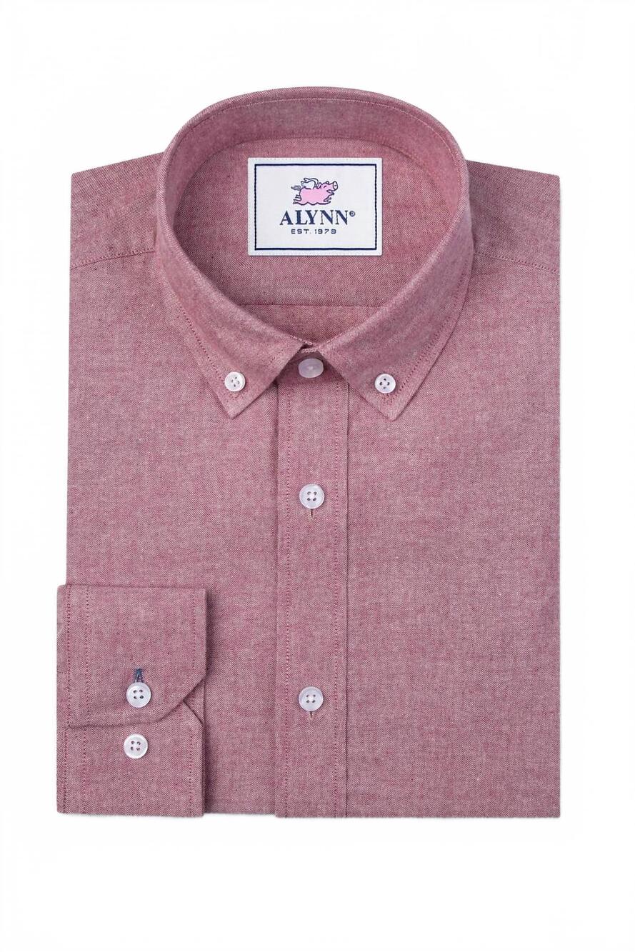 NEW ALYNN men's lucas untuckable casual fit dress shirt in red